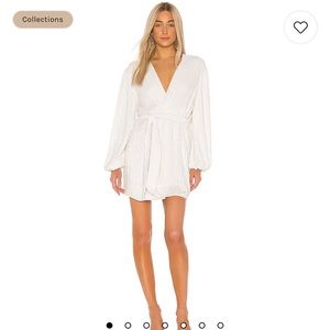 Retrofete Gabrielle robe dress in moonglow white size S